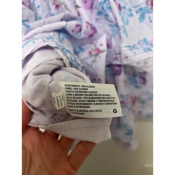 LoveShackFancy x Target Lou Double Ruffle Dress Purple Medium Coquette Romantic - Picture 7 of 8